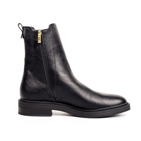 Kenneth Cole Women Anabelle Black Faux Leather Dress Office Chelsea Boots sz 12 - Picture 4 of 7